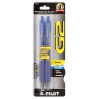 Pilot G2 Bold 1.0mm Blue Ink Premium Gel Roller Pens, 2 count