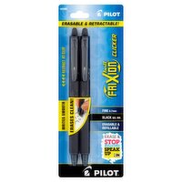 Pilot Frixion Ball Clicker Fine 0.7 mm Black Gel Ink Pens, 2 count