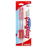 Pilot EasyTouch Medium Red Retractable Ball Point Pen, 2 count