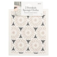 Ritz Sand Dollar Graphite Swedish Sponge Cloths, 2 count