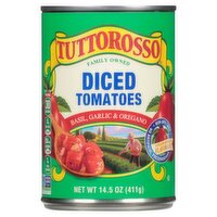 Tuttorosso Basil, Garlic & Oregano Diced Tomatoes, 14.5 oz, 14.5 Ounce