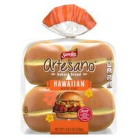 Sara Lee Artesano Hawaiian Bakery Bread Buns, 8 count, 1 lb 3 oz, 19 Ounce