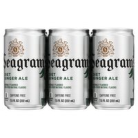 Diet Seagrams Ginger Ale Cans, 7.5 fl oz, 6 Pack, 45 Fluid ounce