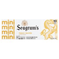 Seagram's Mini Tonic Water, 7.5 fl oz, 10 count, 75 Fluid ounce