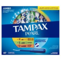 Tampax Pearl Unscented Tampons, 47 count