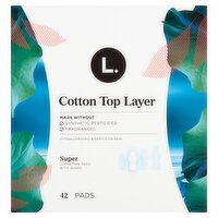 L. Cotton Top Layer Super Ultra Thin Pads with Wings, 42 count