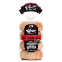 The Rustik Oven Hearty Grains & Seeds Bagels, 4 count, 1 lb 0.8 oz, 16.8 Ounce
