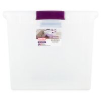 Sterilite ClearView Latch 66 qt Sweet Plum Storage Container