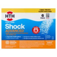 HTH Advanced Pool Care Cal Hypo Shock Treatment, 1 lb, 6 count