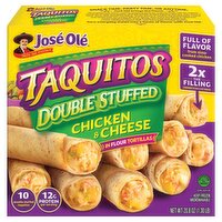 José Olé Double Stuffed Chicken & Cheese in Flour Tortillas Taquitos, 10 count, 20.8 oz