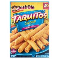 José Olé Chicken Pollo in Corn Tortillas Taquitos, 20 count, 20 oz, 20 Each