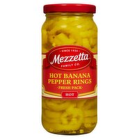 Mezzetta Hot Banana Pepper Rings Fresh Pack, 16 fl oz, 16 Fluid ounce