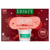 Luigi's Cherry Real Italian Ice, 6 fl oz, 6 count, 6 Each