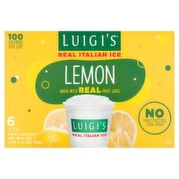 Luigi's Lemon Real Italian Ice, 6 fl oz, 6 count