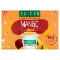 Luigi's Mango Real Italian Ice, 6 fl oz, 6 count, 6 Each