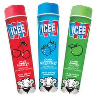 Icee Red Cherry, Blue Raspberry & Sour Apple Freeze Tubes, 3 fl oz, 30 count