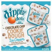 Dippin' Dots Chocolate Chip Cookie Dough Ice Cream, 2.5 fl oz, 4