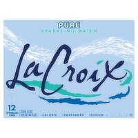 LaCroix Pure Sparkling Water, 12 fl oz, 12 count