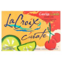 La Croix Cherry Lime Naturally Essenced Sparkling Water, 12 fl oz, 8 count