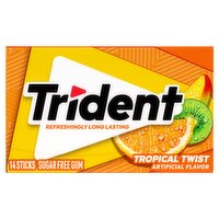 Trident Tropical Twist Sugar Free Gum, 14 count, 14 Each