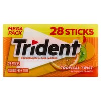 Trident Tropical Twist Sugar Free Gum Mega Pack, 28 count