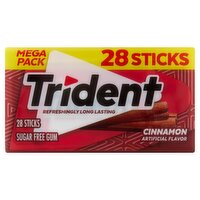 Trident Cinnamon Refreshing Long Lasting Sugar Free Gum Mega Pack, 28 count