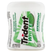 Trident White Spearmint Sugar Free Gum, 60 count