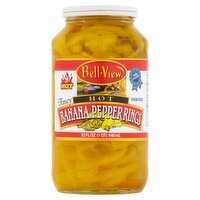 Bell-View Fancy Hot Banana Pepper Rings, 32 fl oz