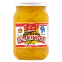 Bell-View Fancy Hot Banana Pepper Rings, 16 fl oz