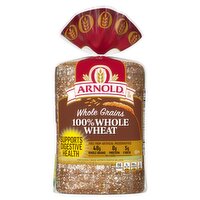 Arnold Whole Grains 100% Whole Wheat Bread, 1 lb 8 oz, 24 Ounce