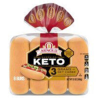 Arnold Superior Keto Buns, 8 count, 12 oz, 12 Ounce