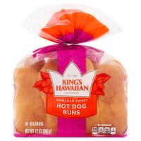 King's Hawaiian Hawaiian Sweet Hot Dog Buns, 8 count, 12 oz