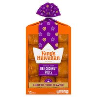 King's Hawaiian Hawaiian Sweet Limited-Time Flavor Ube Coconut Rolls, 12 count, 12 oz
