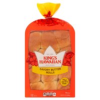 King's Hawaiian Savory Butter Rolls, 12 count, 12 oz