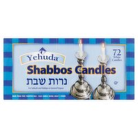 Yehuda White Shabbos Candles, 72 count