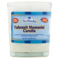 Yehuda Yahrzeit Memorial Candle, 2.47 oz