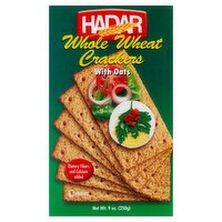 Hadar Whole Wheat Crackers with Oats, 9 oz