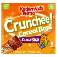Kedem Kids Telma Crunchee! Coco Rice Chocolate Flavored Cereal Bars, 0.7 oz, 6 count