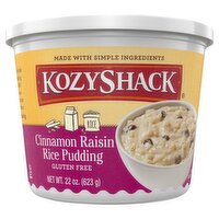 Kozy Shack Cinnamon Raisin Gluten Free Rice Pudding, 22 oz