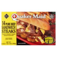 Quaker Maid Pure Beef Sandwich Steaks, 14 count, 21 oz, 21 Ounce