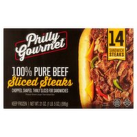 Philly Gourmet 100% Pure Beef Sliced Steaks, 21 oz