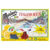 Marinos Rainbow Italian Ices, 6 fl oz, 6 count