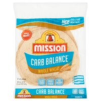 Mission Carb Balance Whole Wheat Tortilla Wraps, 8 count, 20 oz