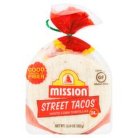 Mission Street Tacos White Corn Tortillas, 24 count, 12.6 oz