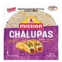 Mission Restaurant Style Flour Chalupas, 4 count, 8.67 oz