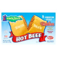 Tower Isle's Jamaican Style Hot Beef Patties, 9 count, 45 oz, 45 Ounce