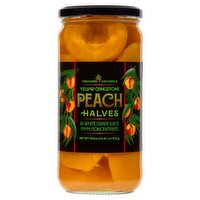 Orchard Naturals Yellow Clingstone Peach Halves in White Grape Juice from Concentrate, 24.7 oz