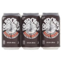 Dr. Brown's Draft Style Root Beer, 12 fl ozs, 6 count