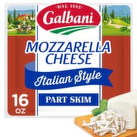 Galbani Italian Style Part Skim Mozzarella Cheese, 16 oz