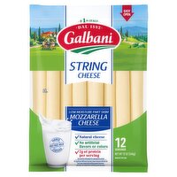 Galbani String Cheese Low Moisture Part Skim Mozzarella Cheese, 12 oz